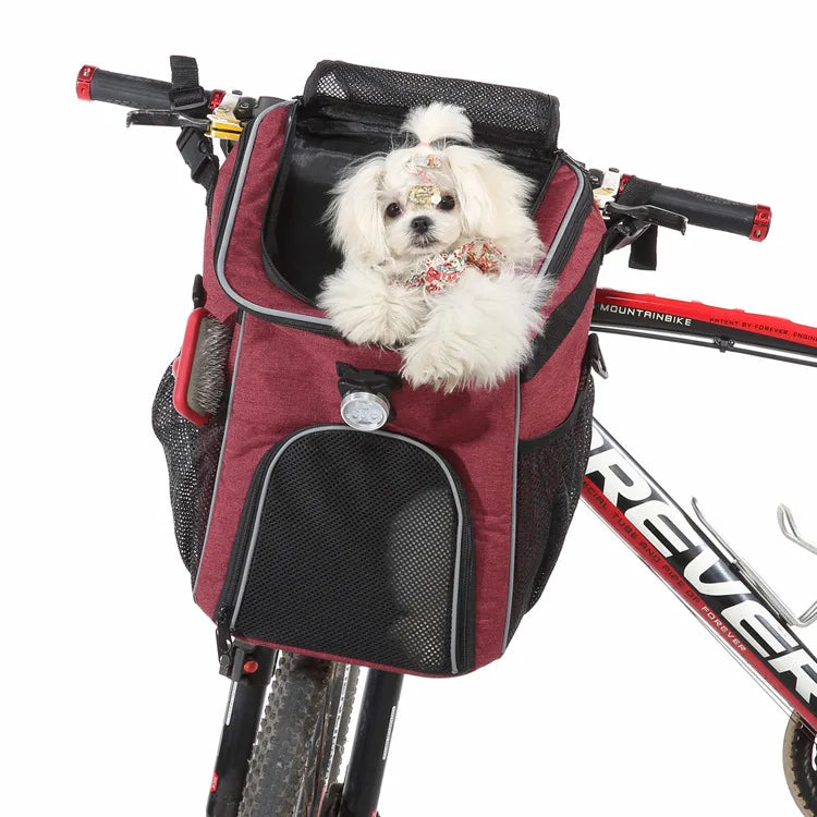 PetLuxe™ 2-in-1 Adventure Bike Basket & Travel Backpack