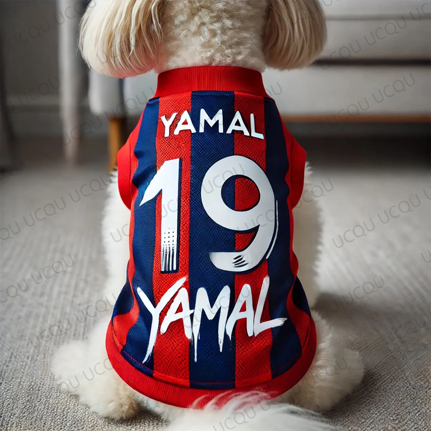 PetLuxe™ Lamine Yamal #19 Soccer Jersey – Summer Breathable Football Shirt for Small Dogs & Cats