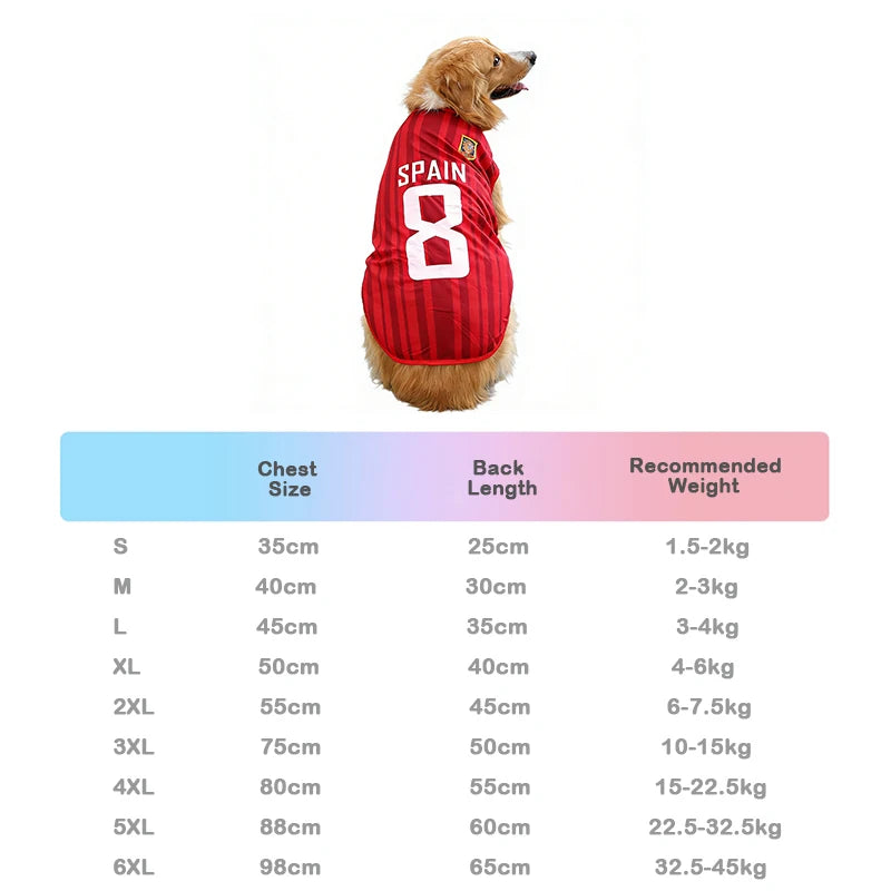 PetLuxe™ World Cup National Team Jersey – Quick-Dry Mesh Soccer Shirt for Dogs & Cats