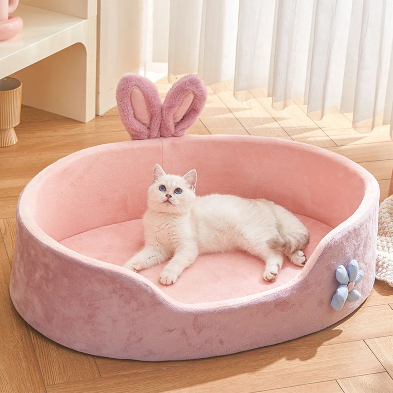 PetLuxe™ Bunny Dream Bed – Ultra-Soft Detachable & Washable Comfort Mat