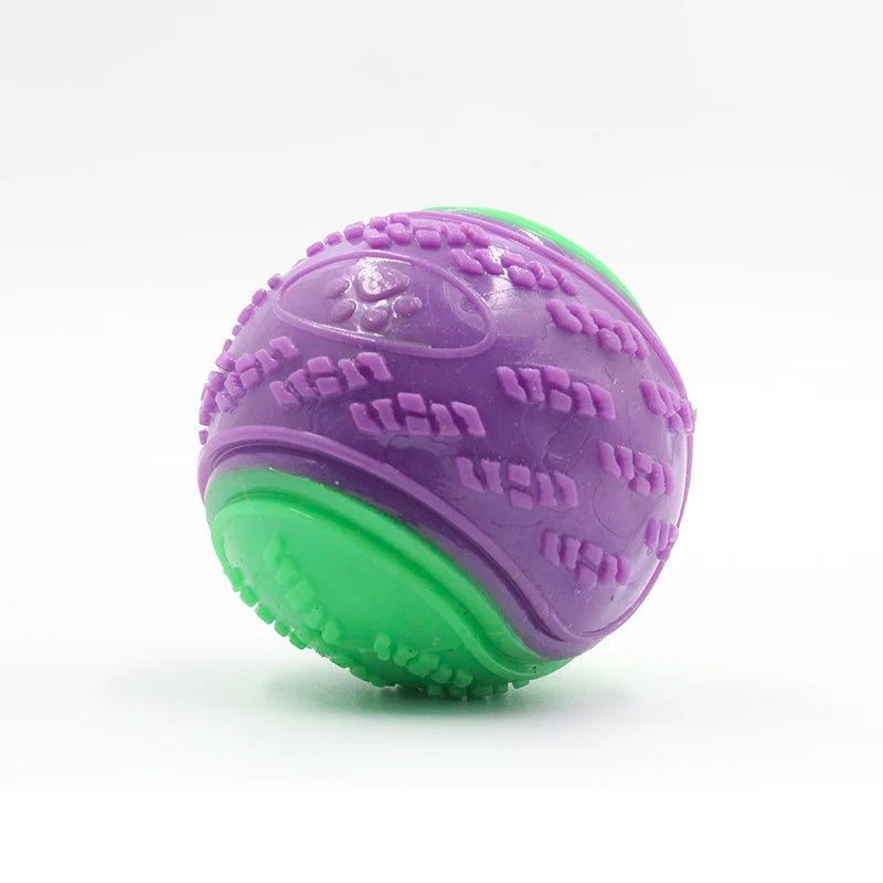 PetLuxe™ Squeaky Dental Ball – Soft TPR Bite-Resistant Interactive Toy