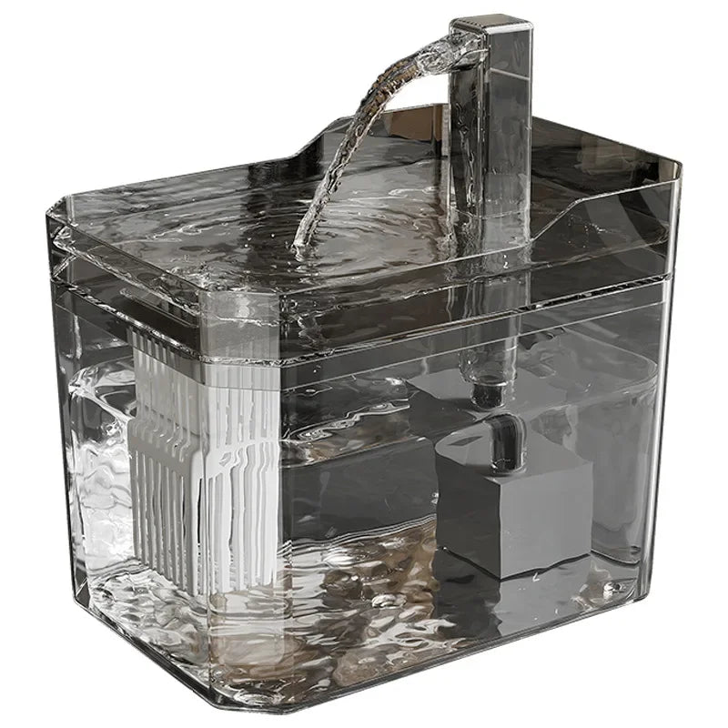 PetLuxe™ 1,5L Auto-Filter Flow Brunnen – USB Elektrischer leiser Wasserspender für Katzen & Hunde