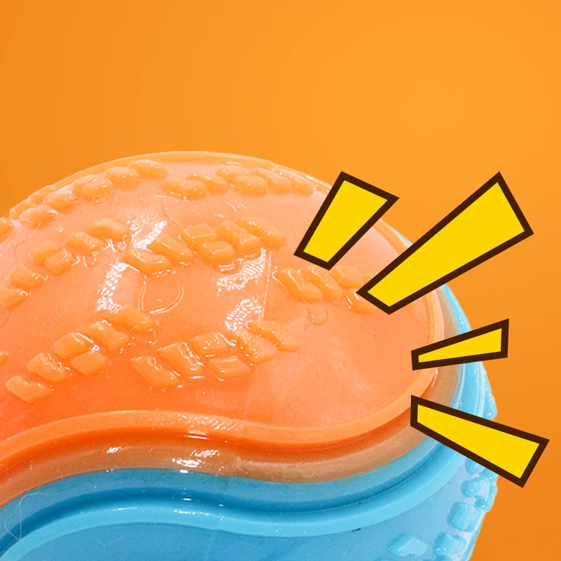PetLuxe™ Squeaky Dental Ball – Soft TPR Bite-Resistant Interactive Toy