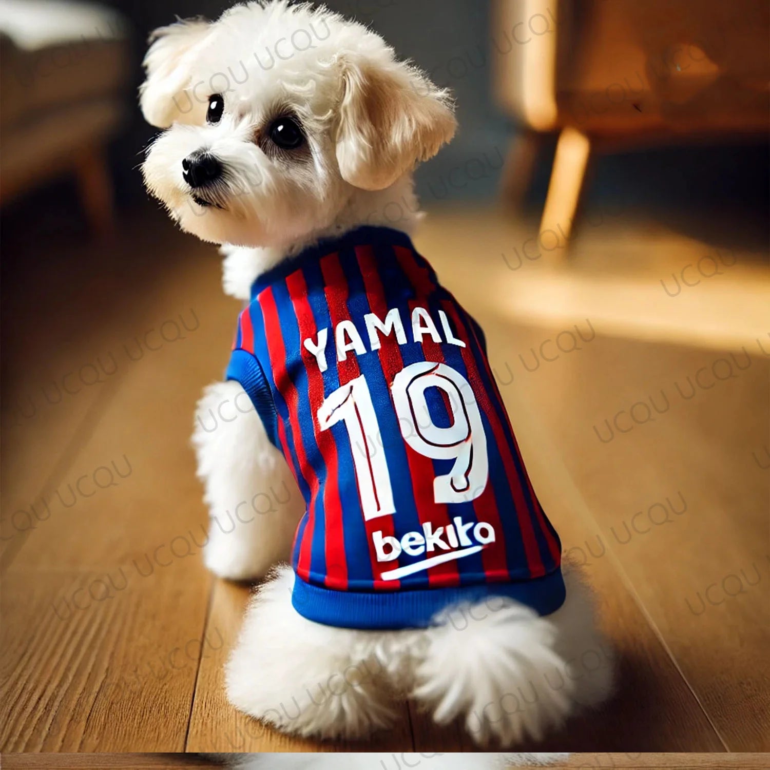 PetLuxe™ Lamine Yamal #19 Soccer Jersey – Summer Breathable Football Shirt for Small Dogs & Cats
