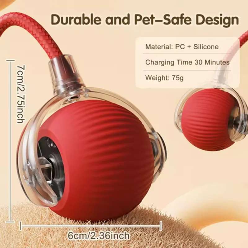 PetLuxe™ Smart-Tease Interactive Rolling Ball – Automatic Motion-Sensor Cat Toy