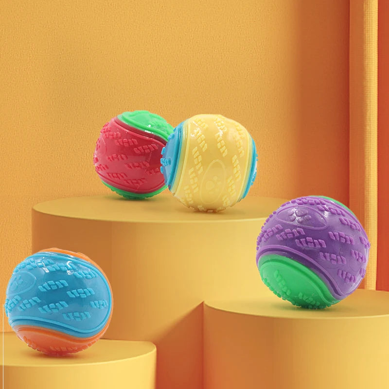PetLuxe™ Squeaky Dental Ball – Soft TPR Bite-Resistant Interactive Toy