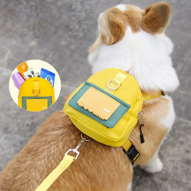 PetLuxe™ Adventure Snack Backpack & Adjustable Safety Harness
