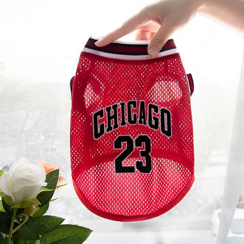 PetLuxe™ Court Legend Basketball Jersey – Breathable Summer Mesh Vest for Dogs & Cats