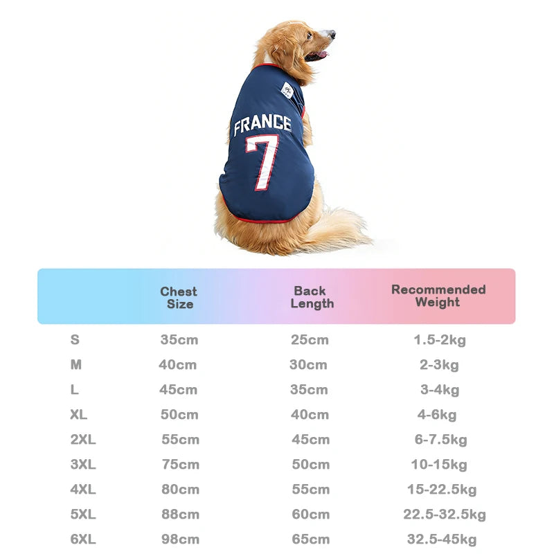 PetLuxe™ World Cup National Team Jersey – Quick-Dry Mesh Soccer Shirt for Dogs & Cats