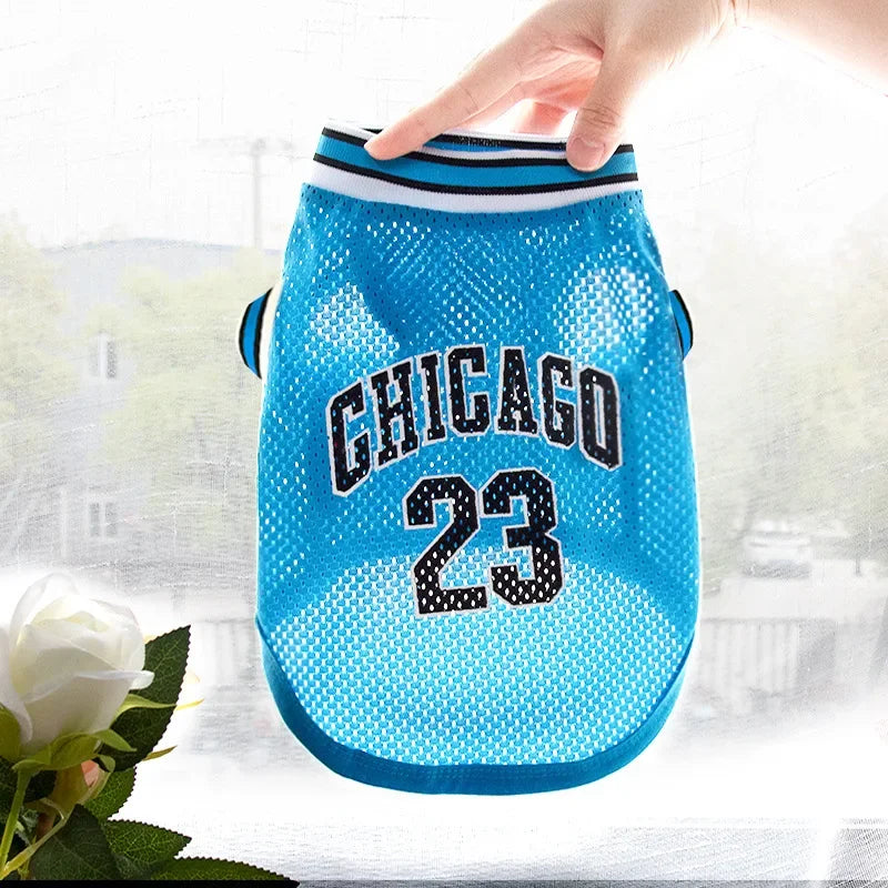 PetLuxe™ Court Legend Basketball Jersey – Breathable Summer Mesh Vest for Dogs & Cats