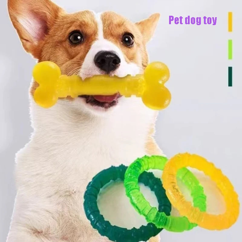 PetLuxe™ TinyTough Rubber Dental Toys – Bite-Resistant Bones & Rings for Small Dogs