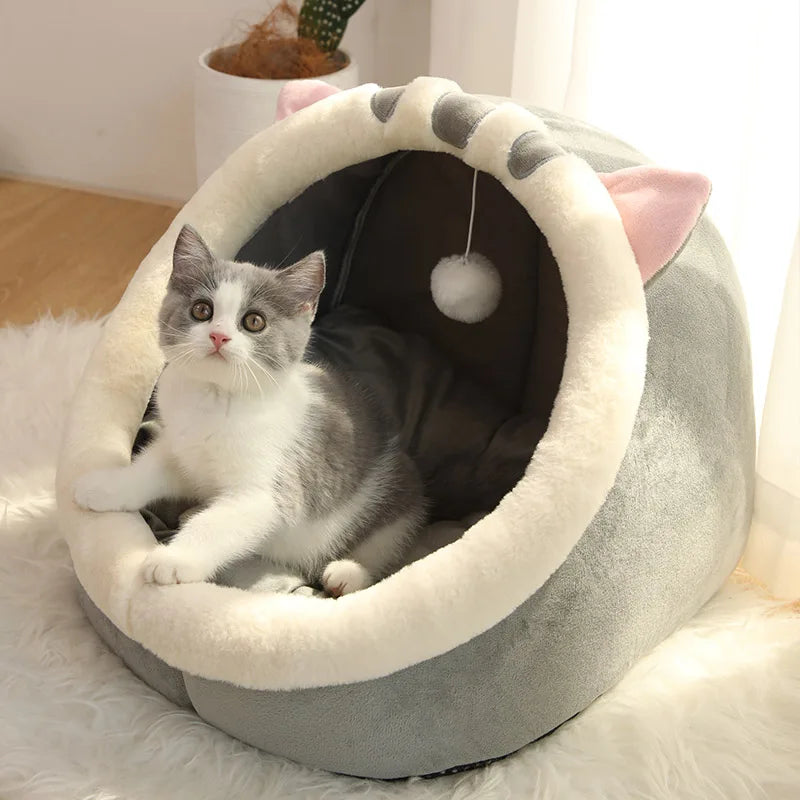 PetLuxe™ Deep Sleep Cloud Bed – Ultra-Soft Foldable Cave for Cats & Small Dogs