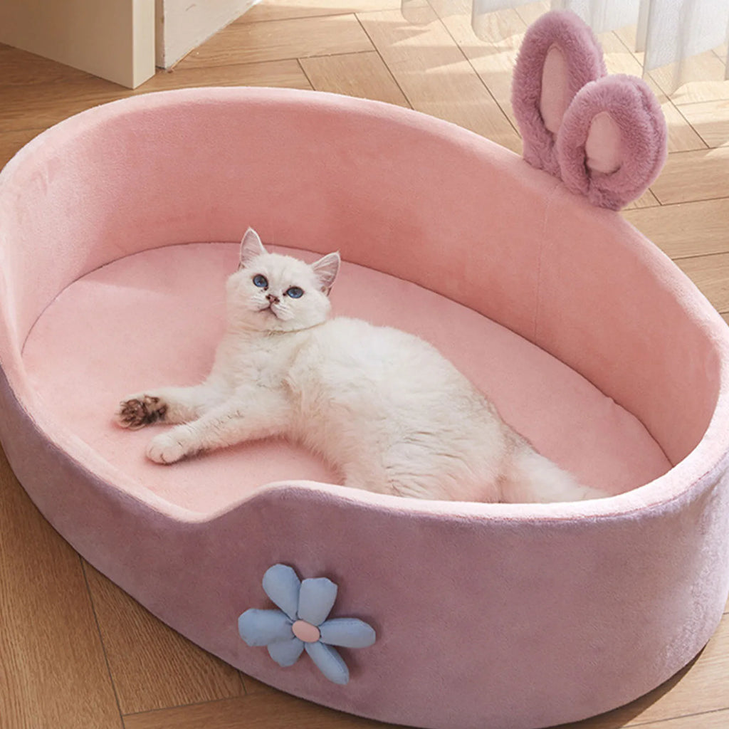 PetLuxe™ Bunny Dream Bed – Ultra-Soft Detachable & Washable Comfort Mat