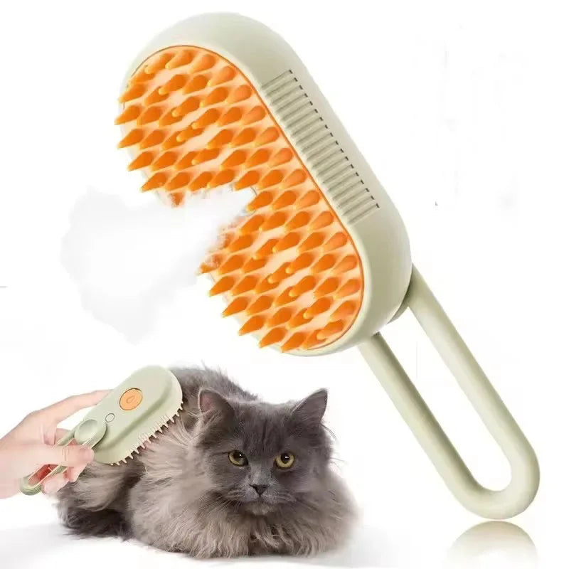 PetLuxe™ Pocket Steamy Brush – Portable 3-in-1 Groomer