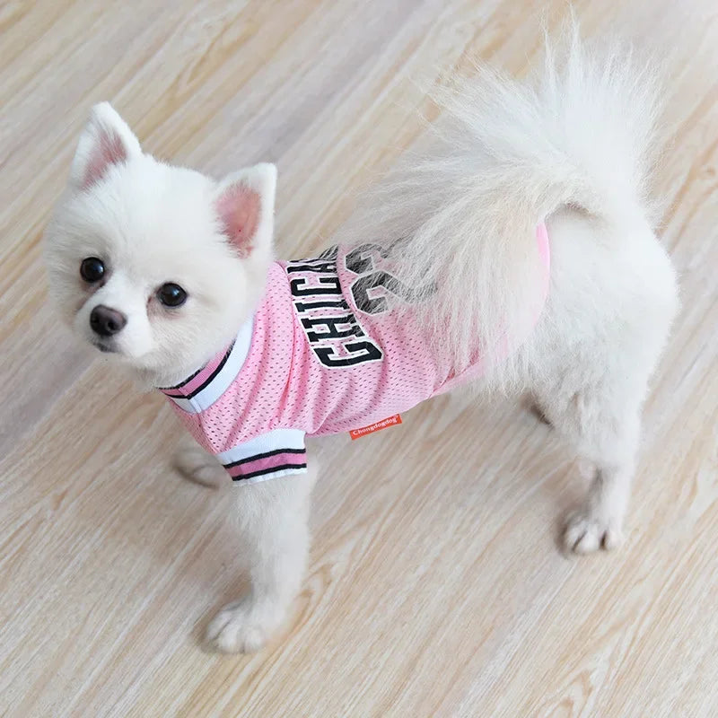 PetLuxe™ Court Legend Basketball Jersey – Breathable Summer Mesh Vest for Dogs & Cats
