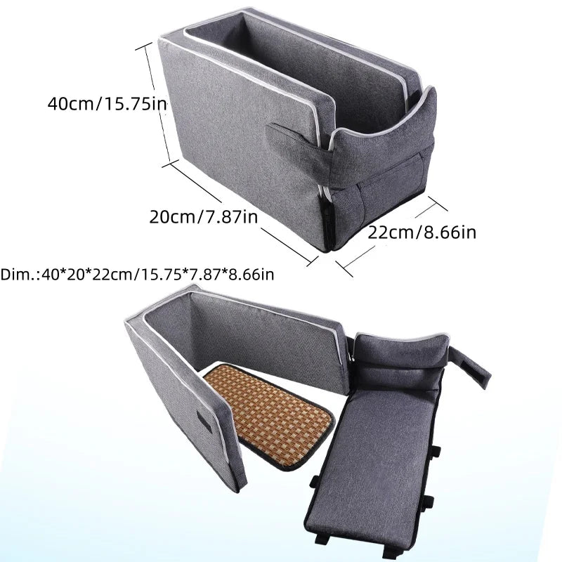 PetLuxe™ Safety First Car Console Seat – Luxury Central Armrest Booster