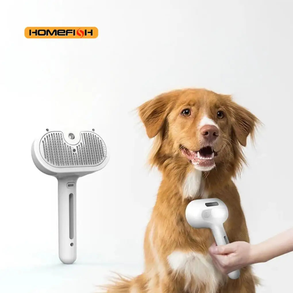 PetLuxe 3-in-1 Steamy Luxury Grooming Brush Dog Steam Brush