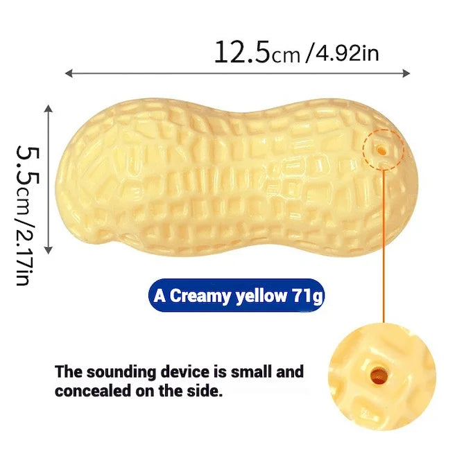 PetLuxe™ Milk-Scented Peanut Chew – Interactive Squeaky Dental Toy for Dogs