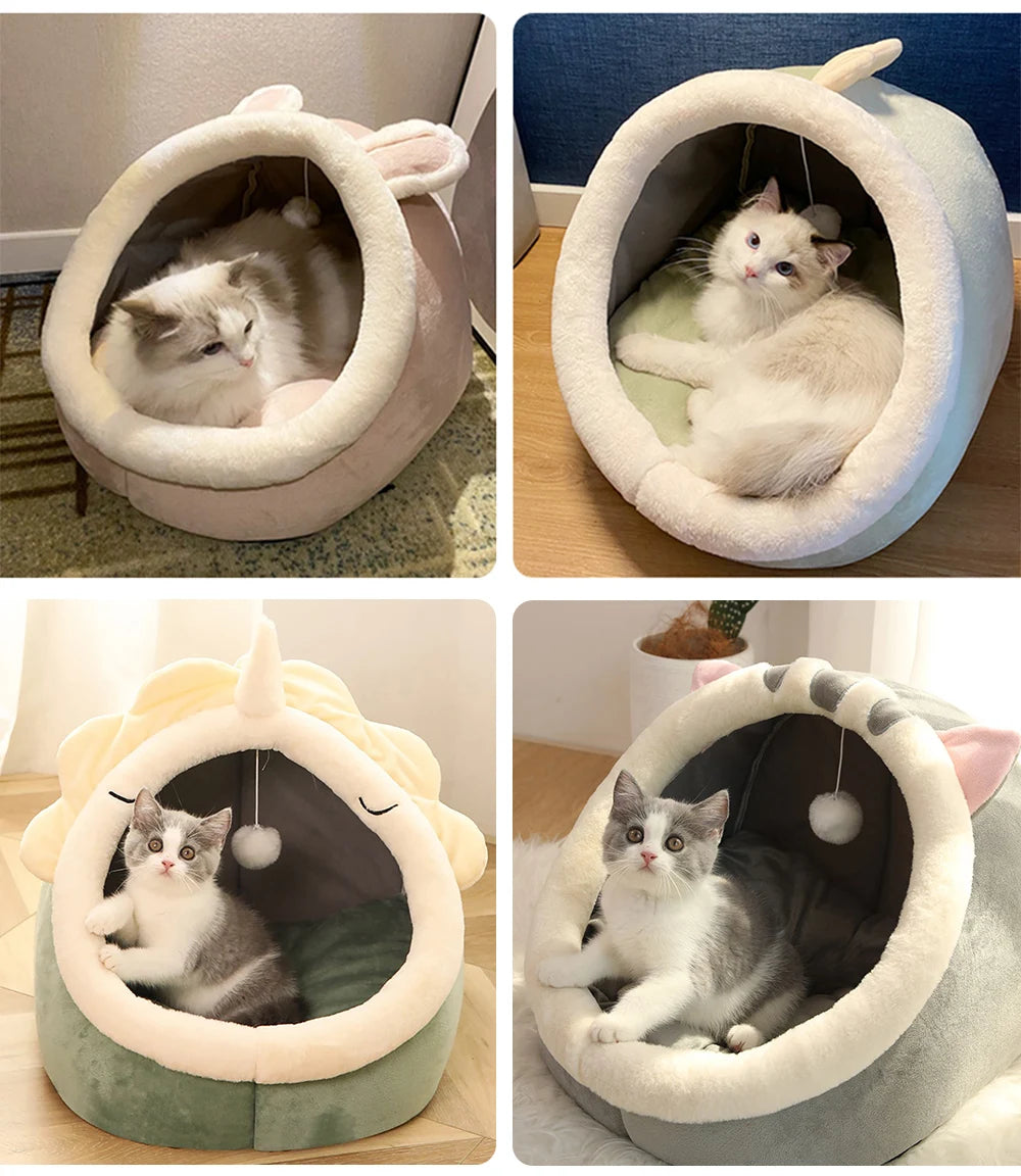 PetLuxe™ Deep Sleep Cloud Bed – Ultra-Soft Foldable Cave for Cats & Small Dogs