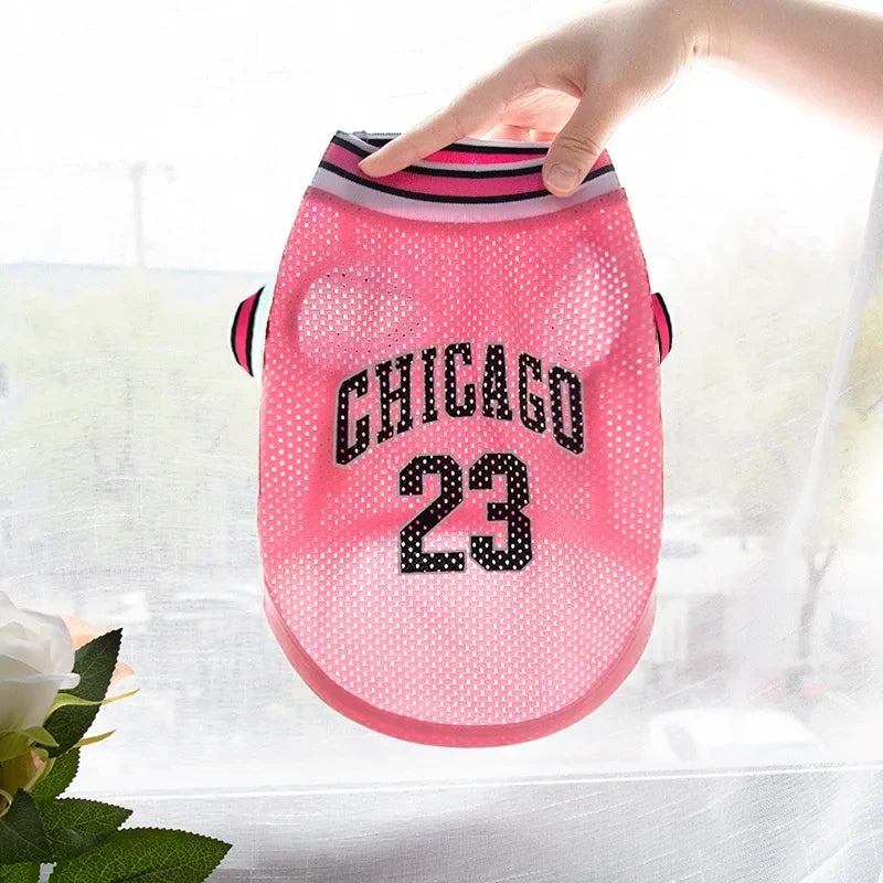 PetLuxe™ Court Legend Basketball Jersey – Breathable Summer Mesh Vest for Dogs & Cats