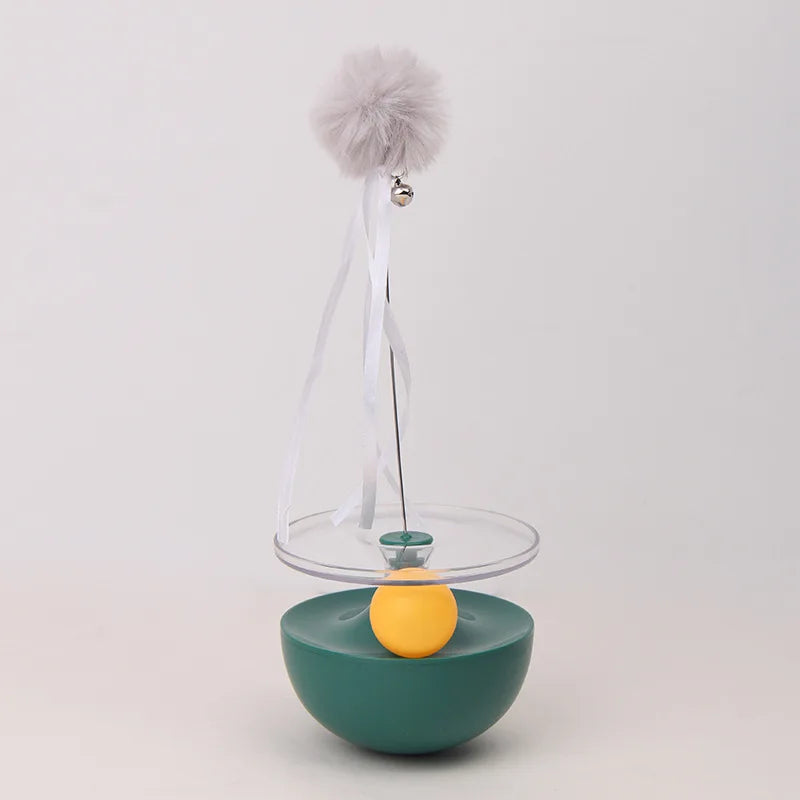 PetLuxe™ Interactive Wobble Tumbler – Self-Play Feather Teaser Toy for Cats