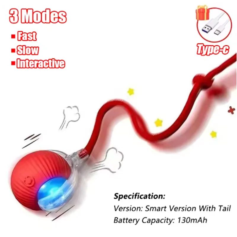 PetLuxe™ Smart-Tease Interactive Rolling Ball – Automatic Motion-Sensor Cat Toy