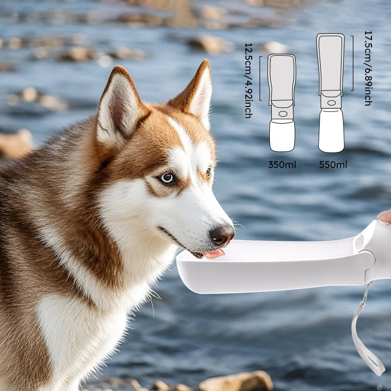 PetLuxe™ On-The-Go Folding Water Bottle – Portable Leak-Proof Travel Flask for Dogs & Cats