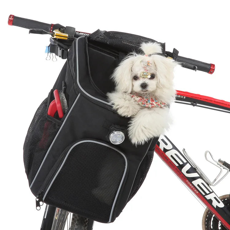 PetLuxe™ 2-in-1 Adventure Bike Basket & Travel Backpack