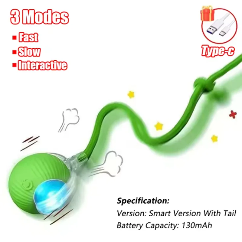PetLuxe™ Smart-Tease Interactive Rolling Ball – Automatic Motion-Sensor Cat Toy