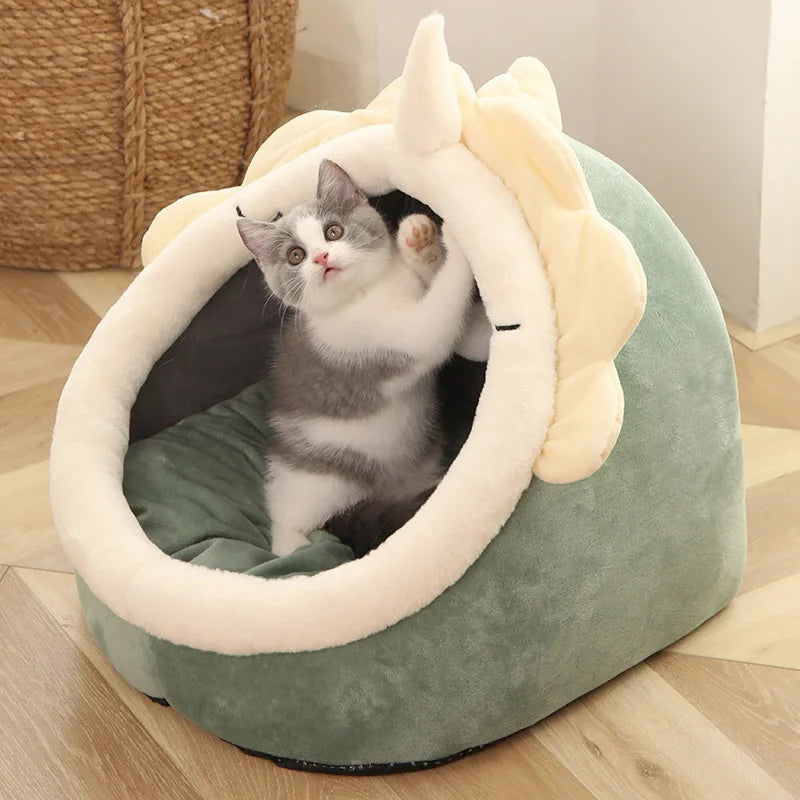 PetLuxe™ Deep Sleep Cloud Bed – Ultra-Soft Foldable Cave for Cats & Small Dogs