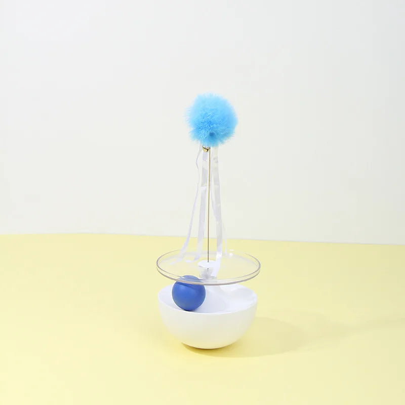 PetLuxe™ Interactive Wobble Tumbler – Self-Play Feather Teaser Toy for Cats