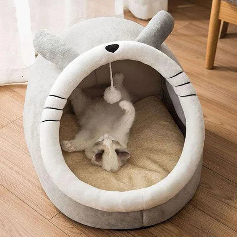 PetLuxe™ Deep Sleep Cloud Bed – Ultra-Soft Foldable Cave for Cats & Small Dogs