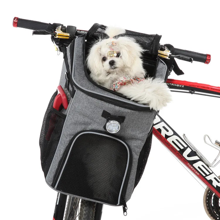 PetLuxe™ 2-in-1 Adventure Bike Basket & Travel Backpack