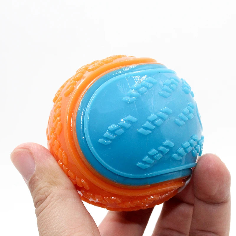 PetLuxe™ Squeaky Dental Ball – Soft TPR Bite-Resistant Interactive Toy