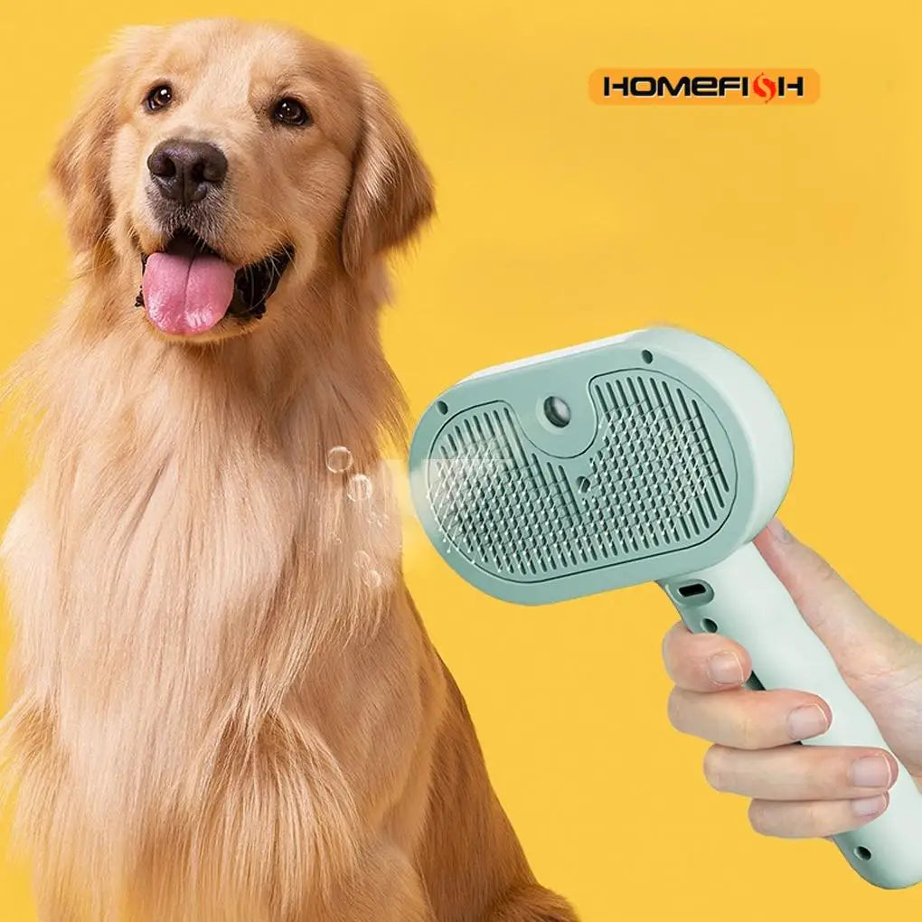PetLuxe 3-in-1 Steamy Luxury Grooming Brush Dog Steam Brush