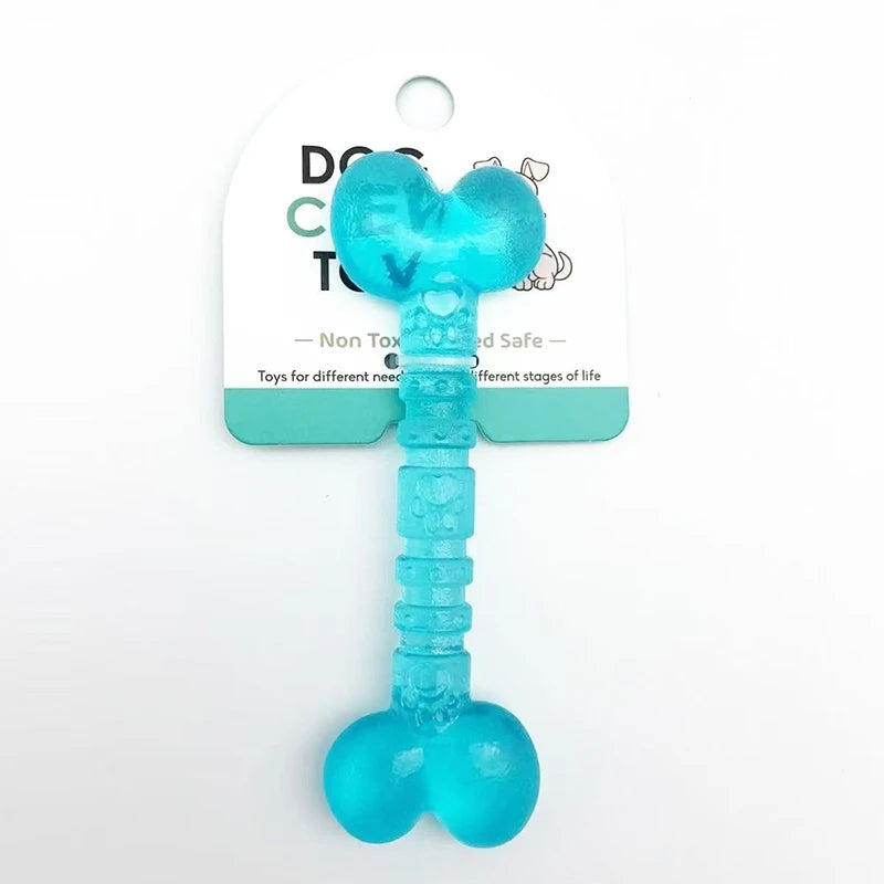 PetLuxe™ TinyTough Rubber Dental Toys – Bite-Resistant Bones & Rings for Small Dogs
