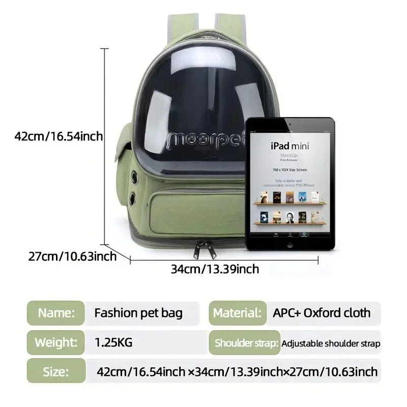 PetLuxe™ Panoramic View Travel Backpack – Breathable & Stylish