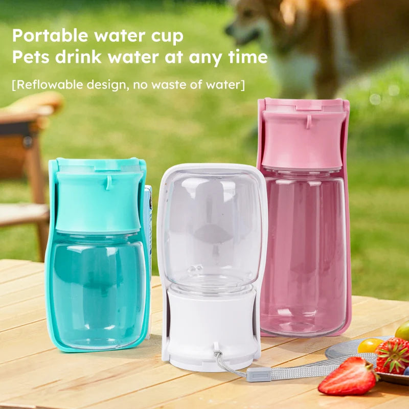 PetLuxe™ On-The-Go Folding Water Bottle – Portable Leak-Proof Travel Flask for Dogs & Cats