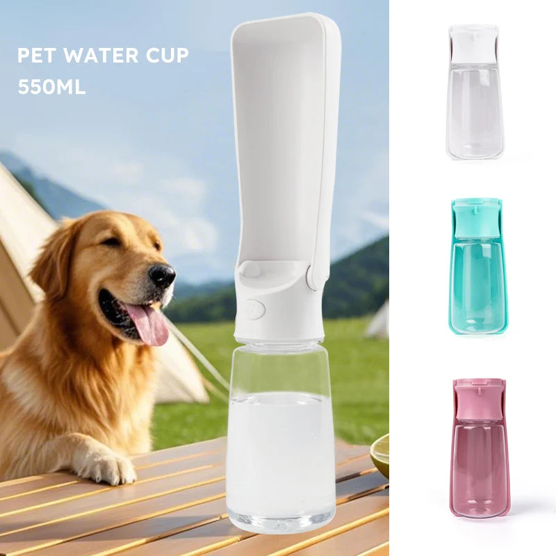 PetLuxe™ On-The-Go Folding Water Bottle – Portable Leak-Proof Travel Flask for Dogs & Cats