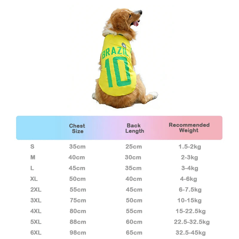 PetLuxe™ World Cup National Team Jersey – Quick-Dry Mesh Soccer Shirt for Dogs & Cats