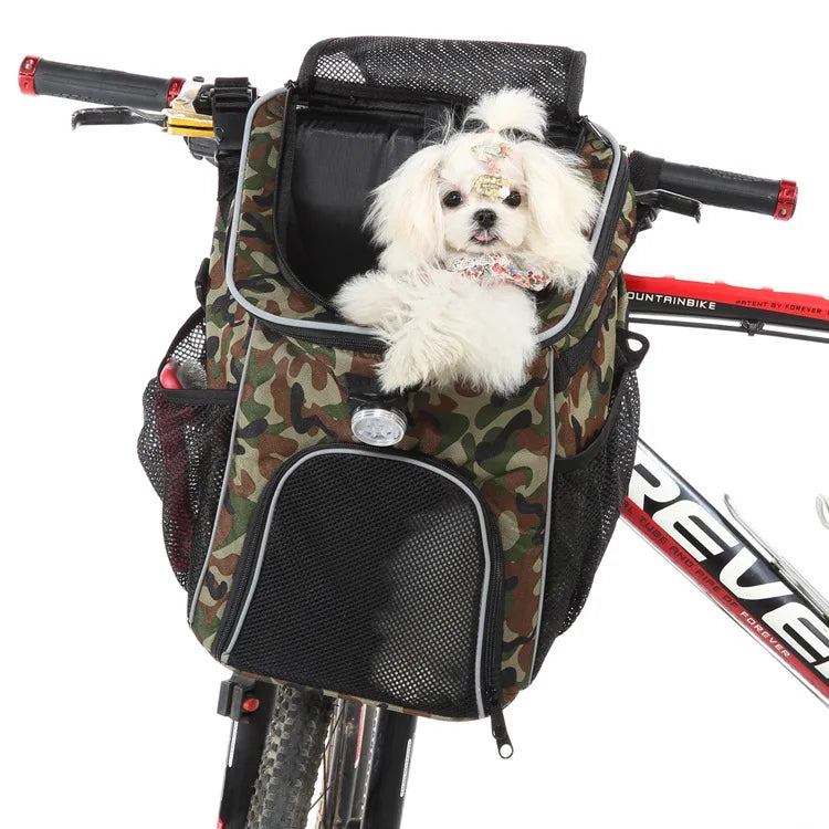 PetLuxe™ 2-in-1 Adventure Bike Basket & Travel Backpack
