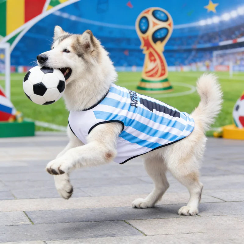 PetLuxe™ World Cup National Team Jersey – Quick-Dry Mesh Soccer Shirt for Dogs & Cats