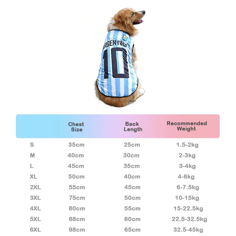 PetLuxe™ World Cup National Team Jersey – Quick-Dry Mesh Soccer Shirt for Dogs & Cats